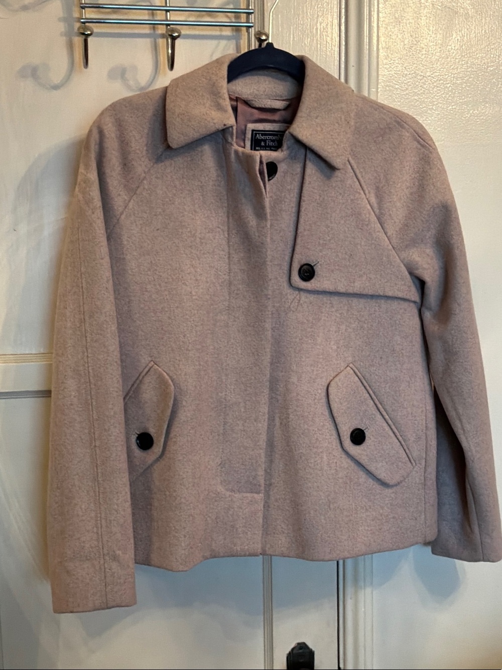 Abercrombie & Fitch Women's Taupe Pea Coat - Neutral Tan